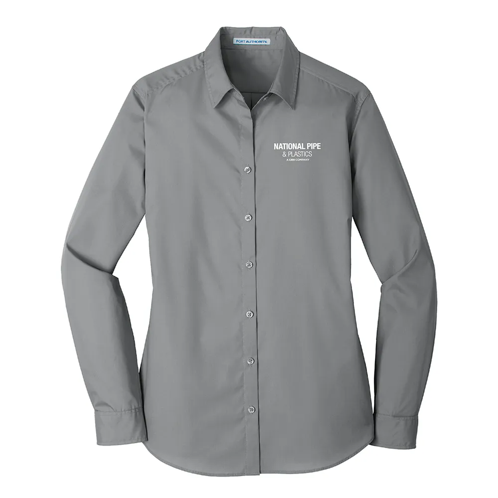 Port Authority® Ladies Long Sleeve Carefree Poplin Shirt