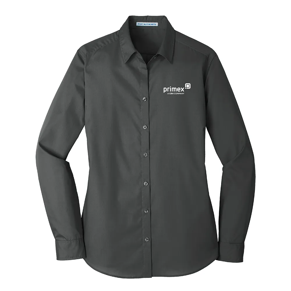 Port Authority® Ladies Long Sleeve Carefree Poplin Shirt