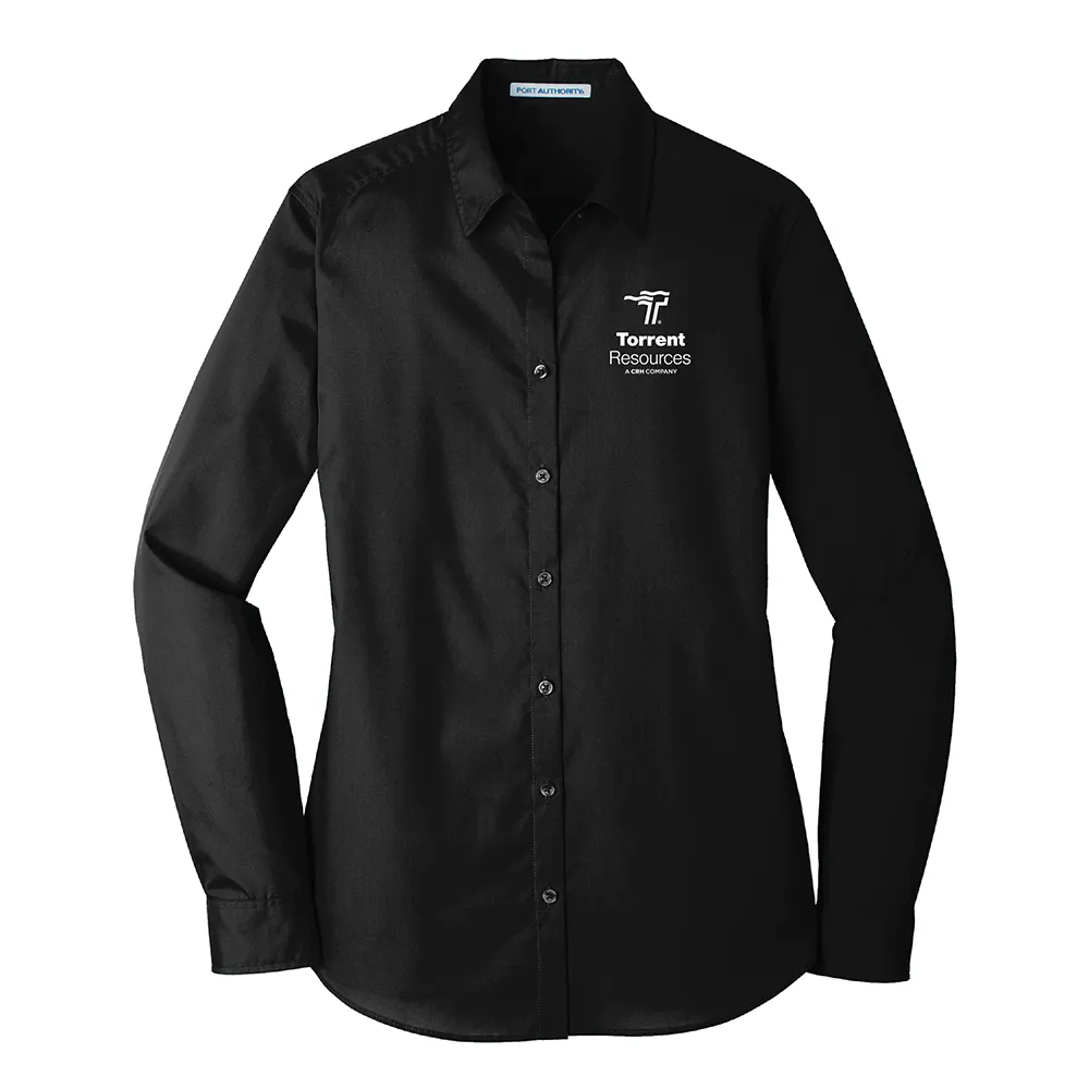 Port Authority® Ladies Long Sleeve Carefree Poplin Shirt
