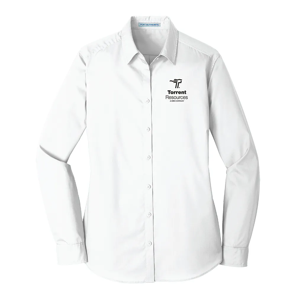 Port Authority® Ladies Long Sleeve Carefree Poplin Shirt