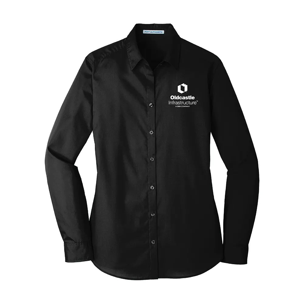 Port Authority® Ladies Long Sleeve Carefree Poplin Shirt