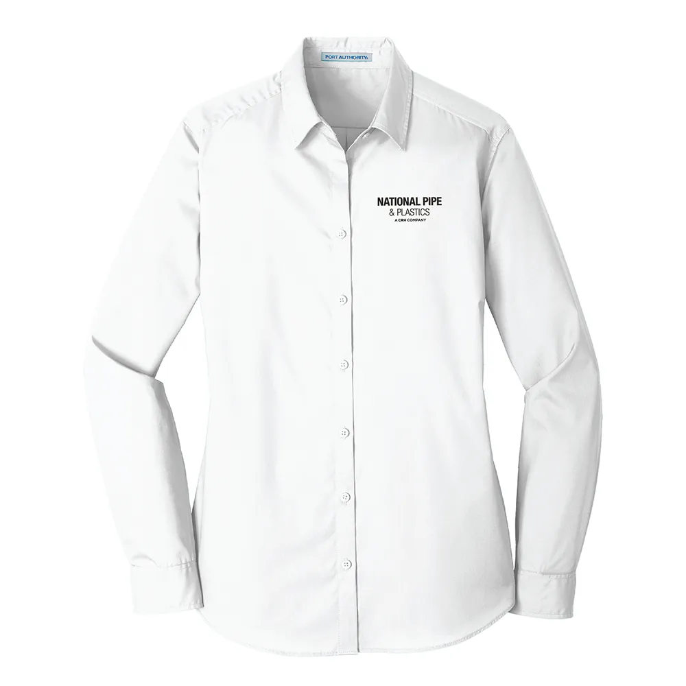Port Authority® Ladies Long Sleeve Carefree Poplin Shirt