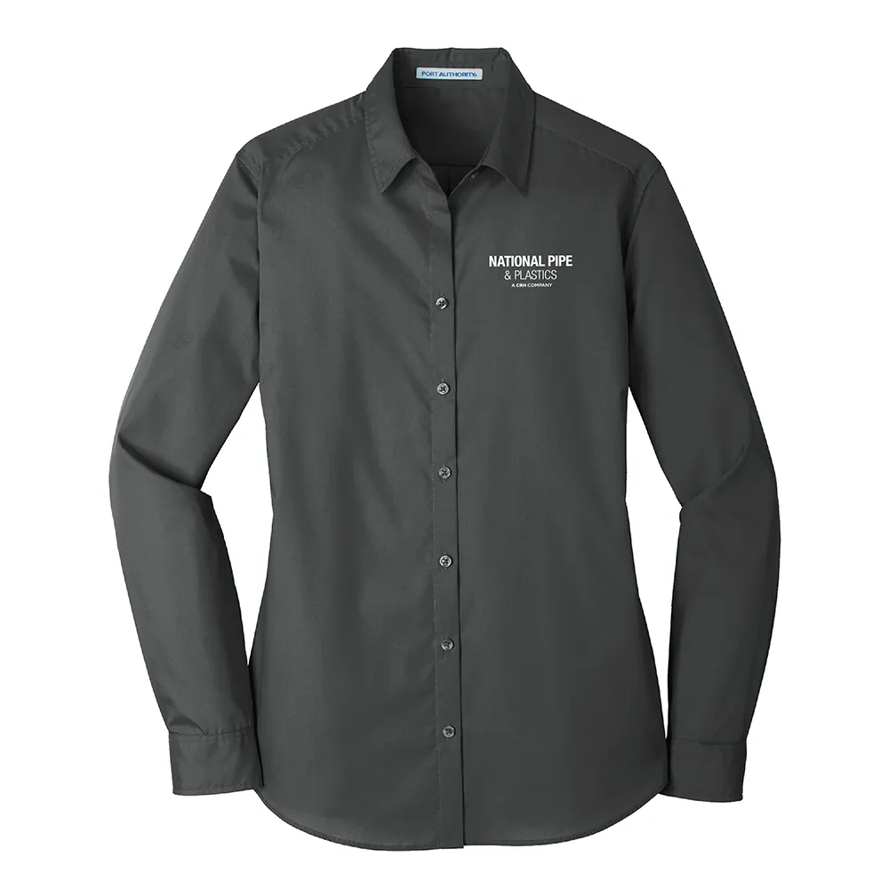 Port Authority® Ladies Long Sleeve Carefree Poplin Shirt