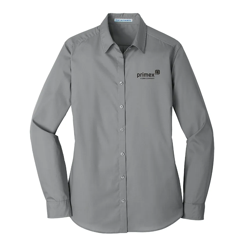 Port Authority® Ladies Long Sleeve Carefree Poplin Shirt