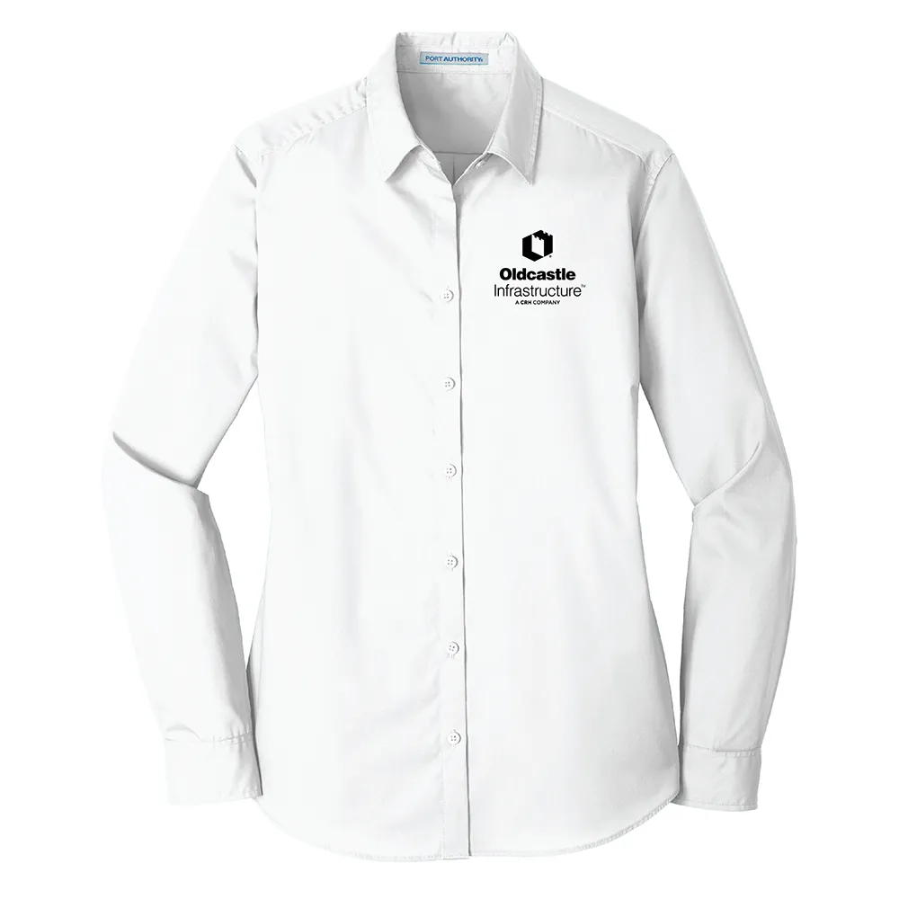 Port Authority® Ladies Long Sleeve Carefree Poplin Shirt