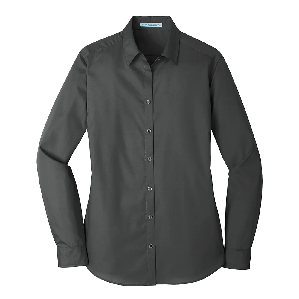 Port Authority® Ladies Long Sleeve Carefree Poplin Shirt