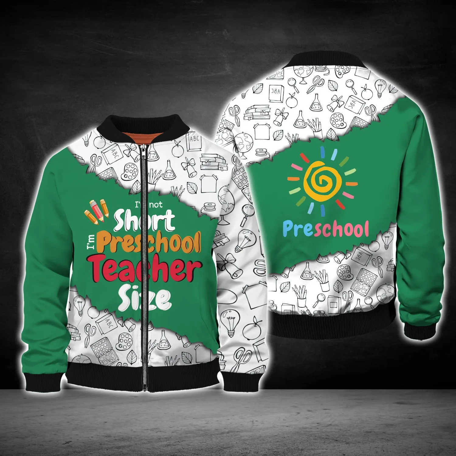 Preschool Teacher Graphic Design 3D Printed Shirts