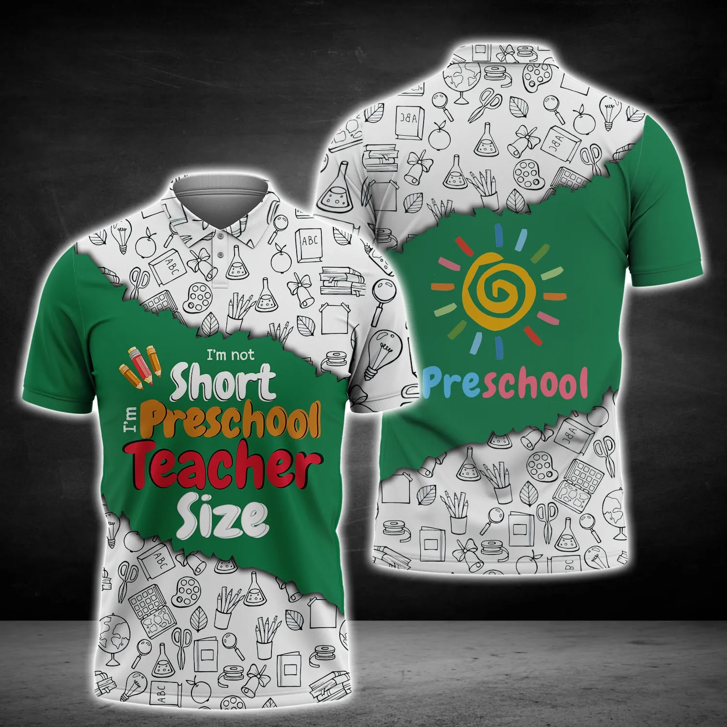 Preschool Teacher Graphic Design 3D Printed Shirts