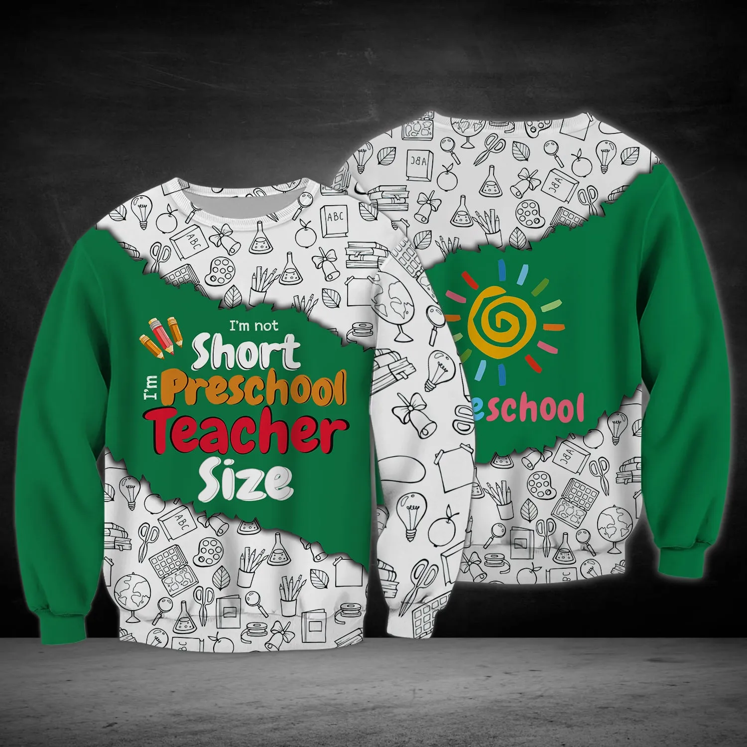 Preschool Teacher Graphic Design 3D Printed Shirts