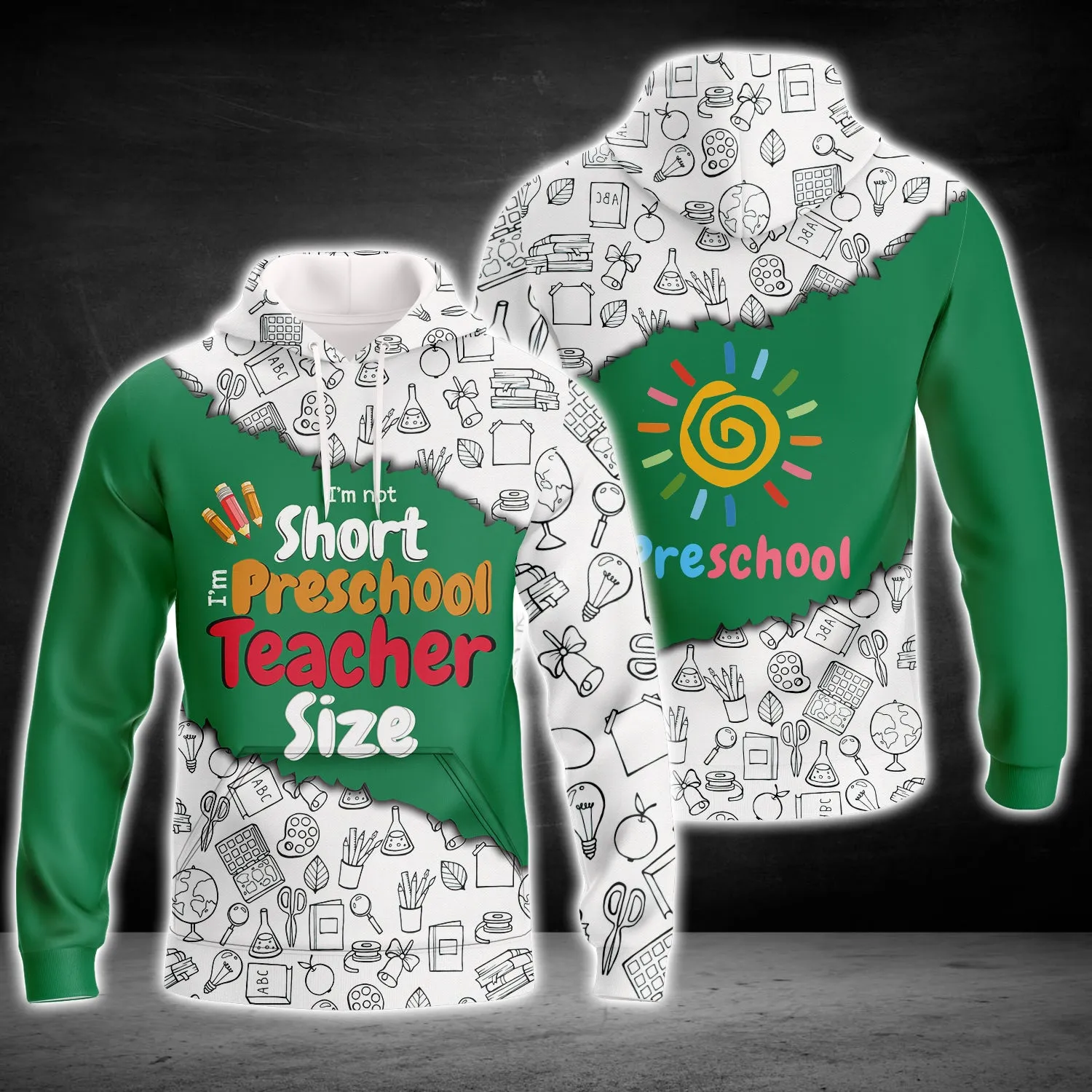 Preschool Teacher Graphic Design 3D Printed Shirts