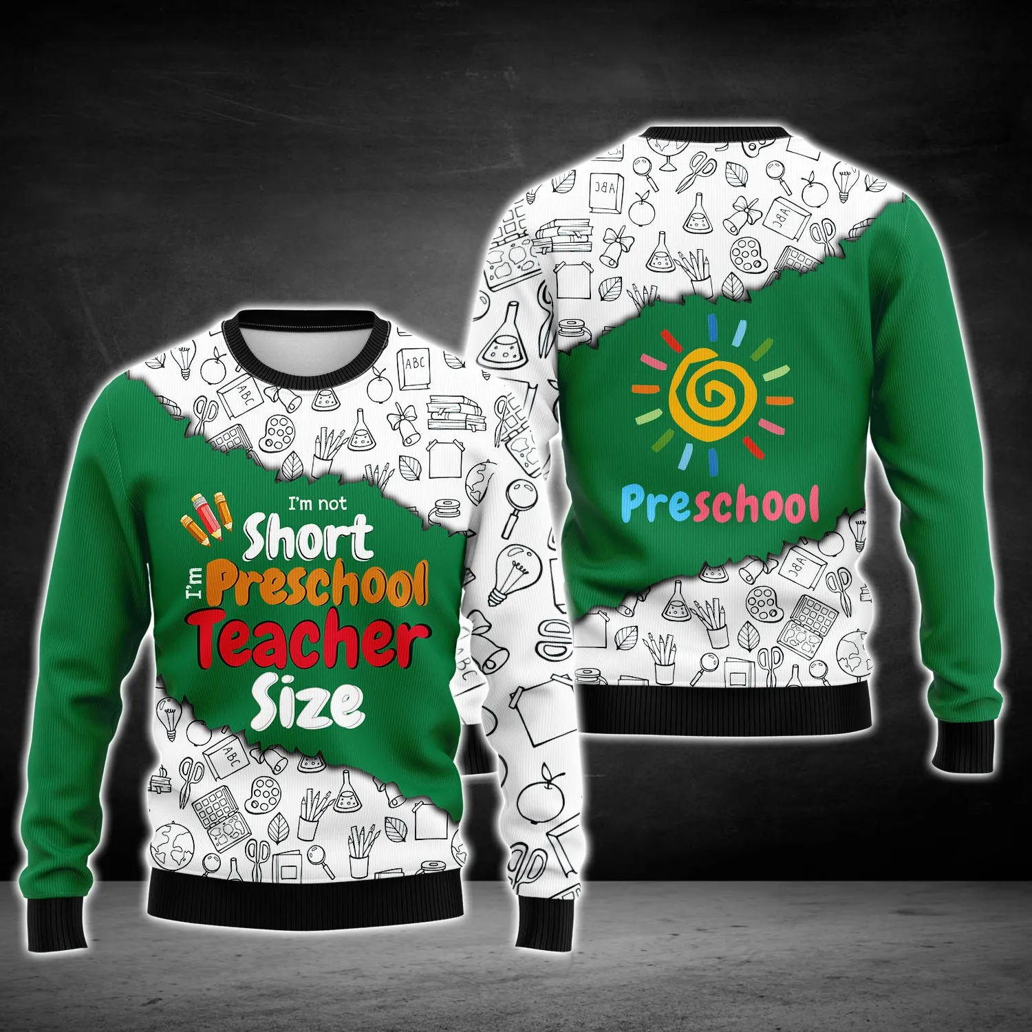 Preschool Teacher Graphic Design 3D Printed Shirts