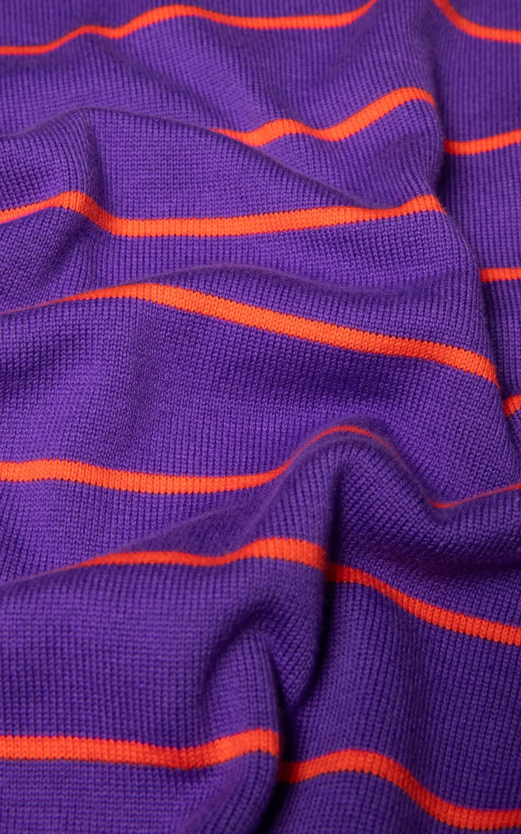 Pretty Preppy Knitted Jumper Everything In Bold Lilac Ribbons Stripes