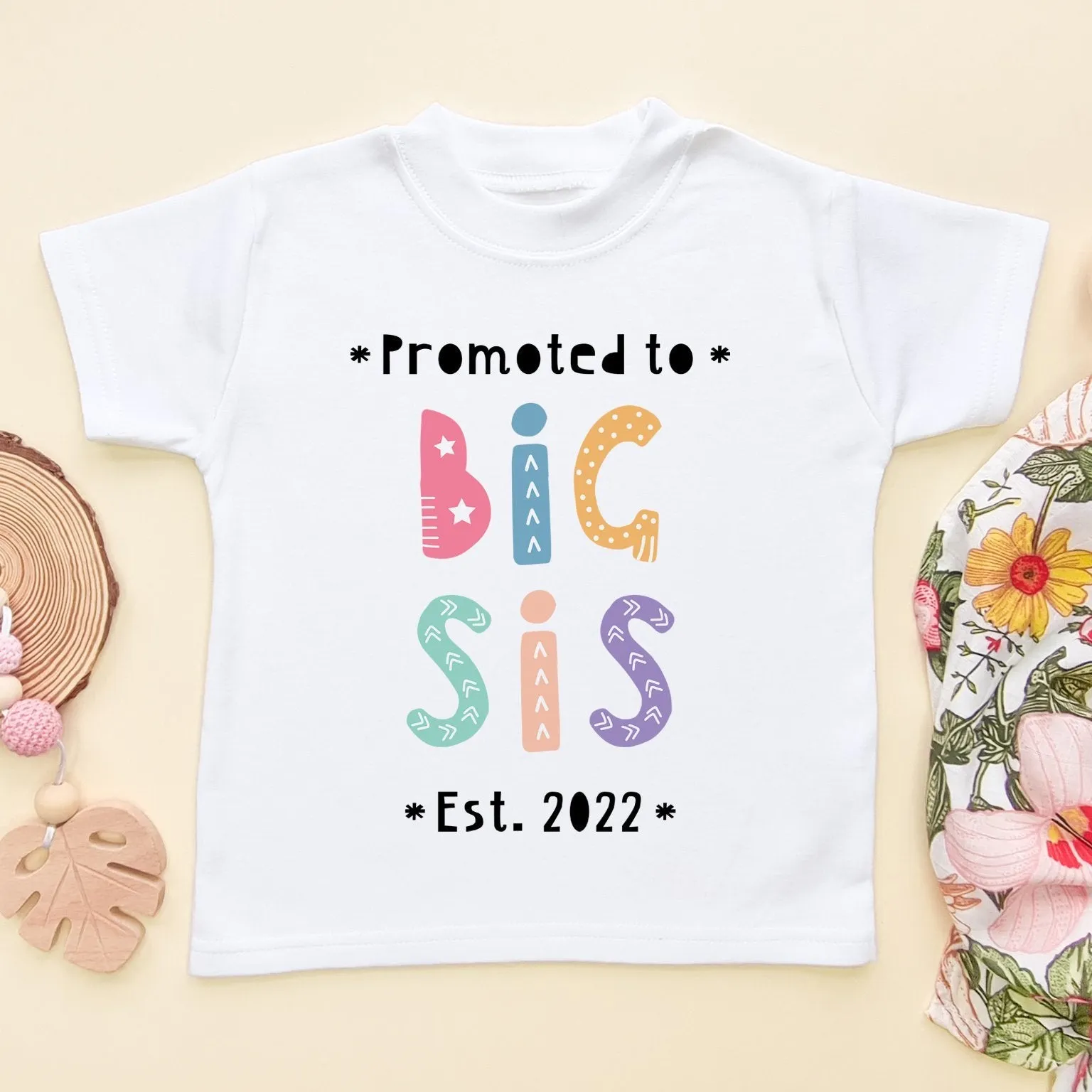 Promoted To Big Sis EST Personalised T Shirt