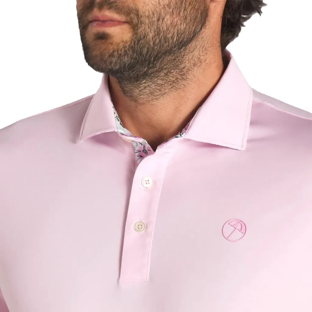 Puma AP Floral Trim Golf Polo - Pink