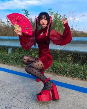 Punk cheongsam KF9385