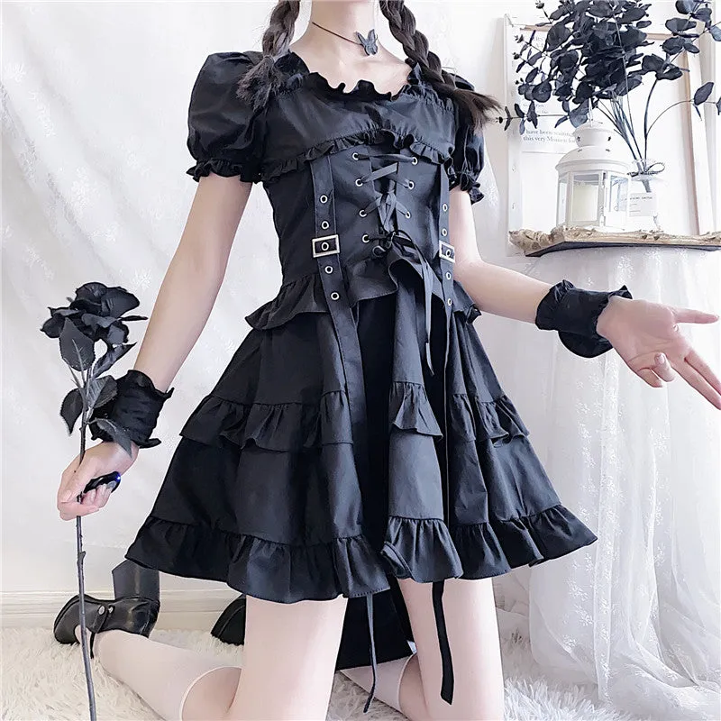 Punk dark dress KF81403