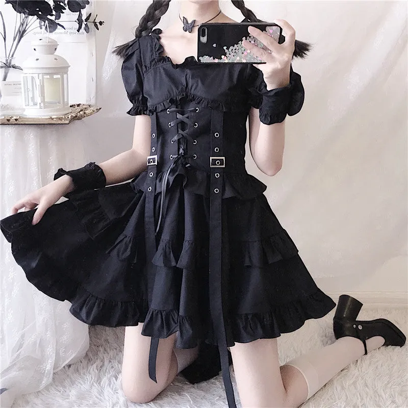 Punk dark dress KF81403