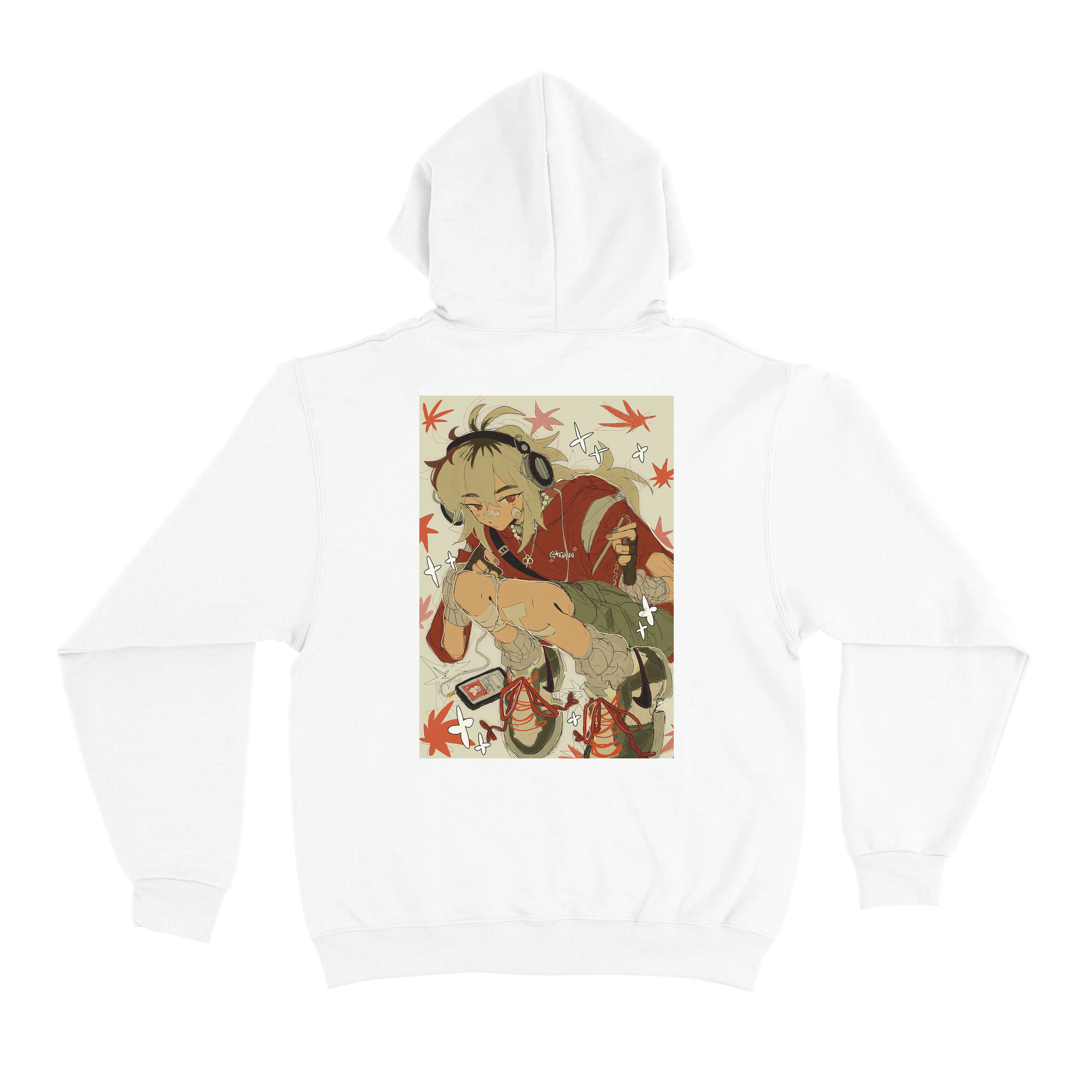 "Autumn" Basic Hoodie White/Black