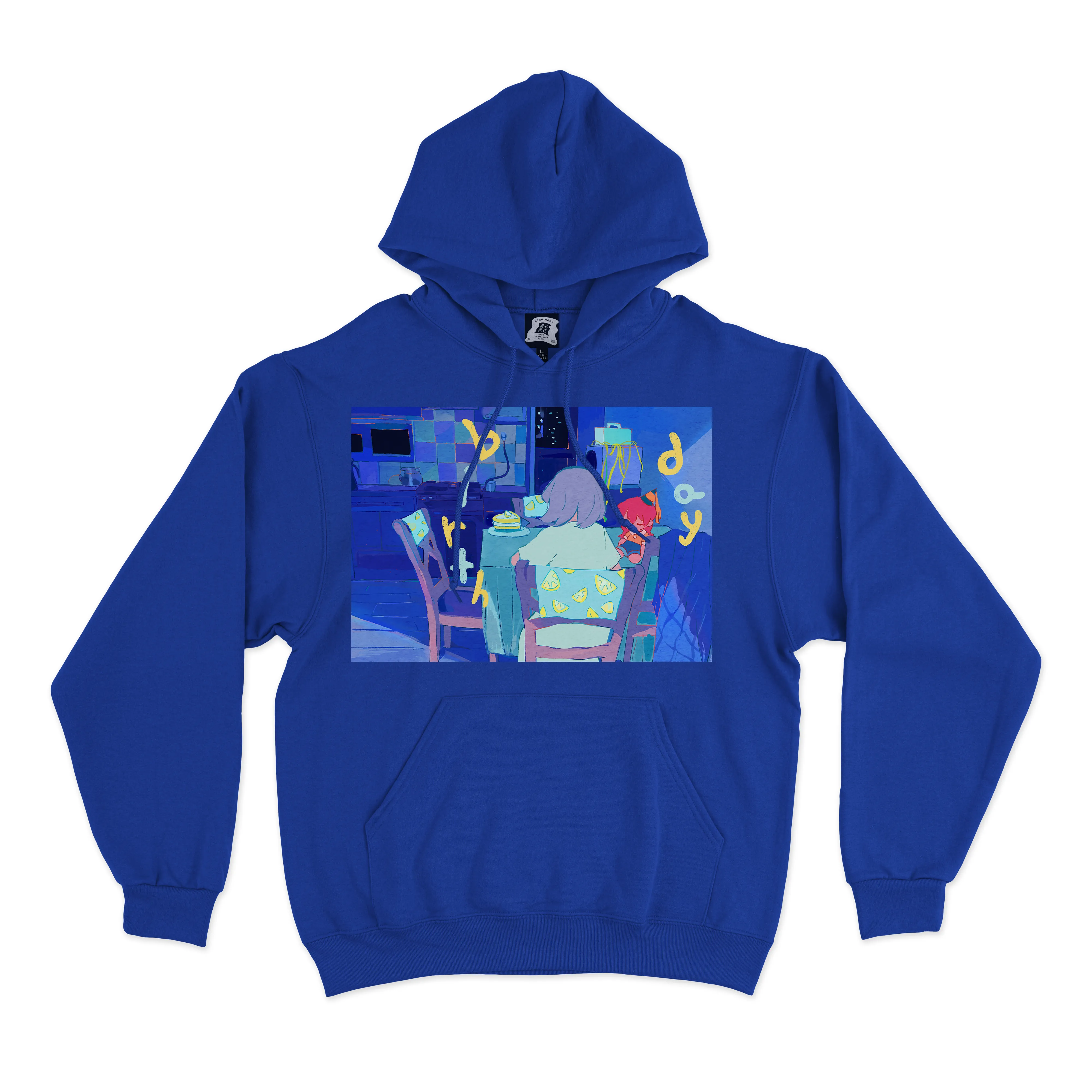 "Blue birthday" Basic Hoodie Black