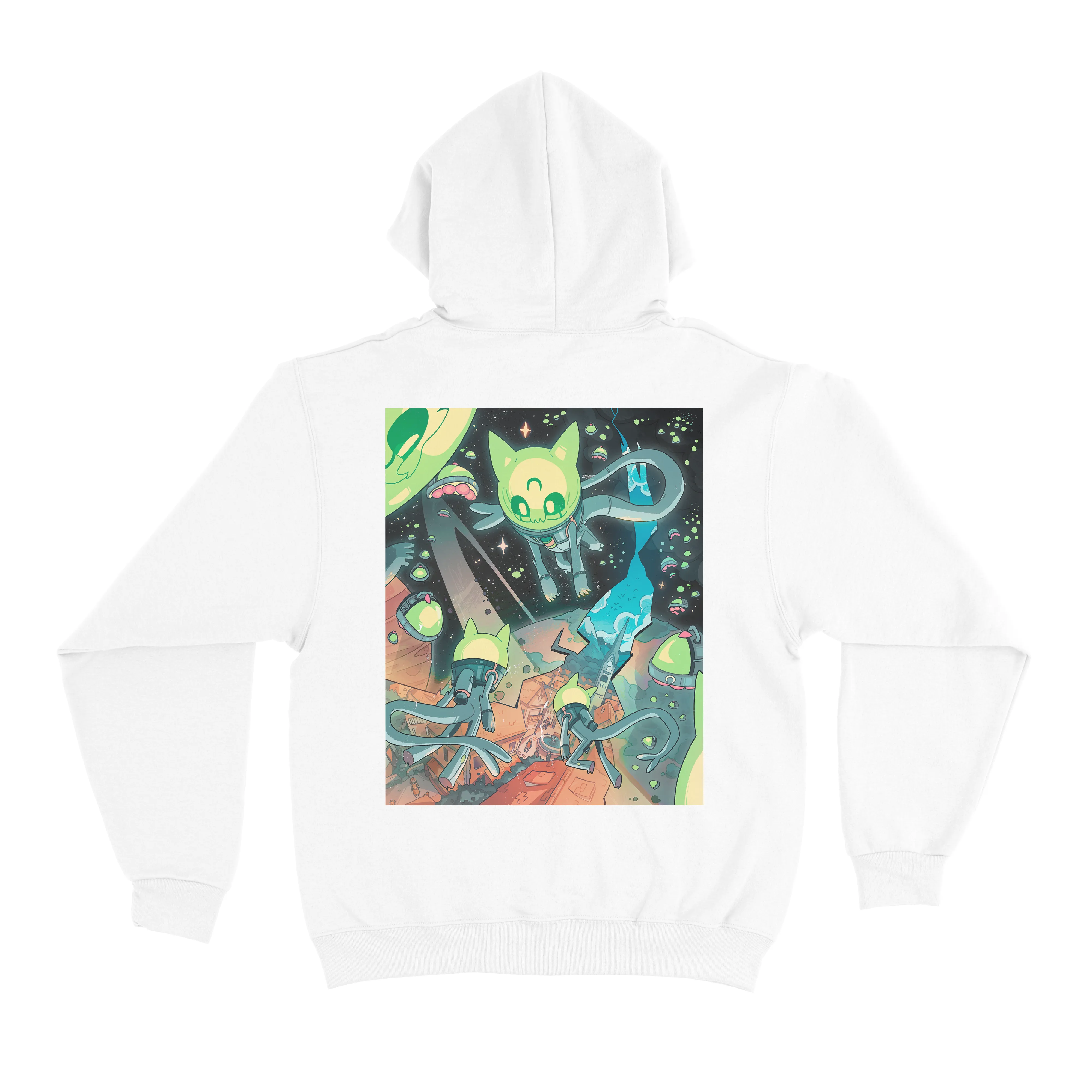 "Breachhh" Basic Hoodie Black/White