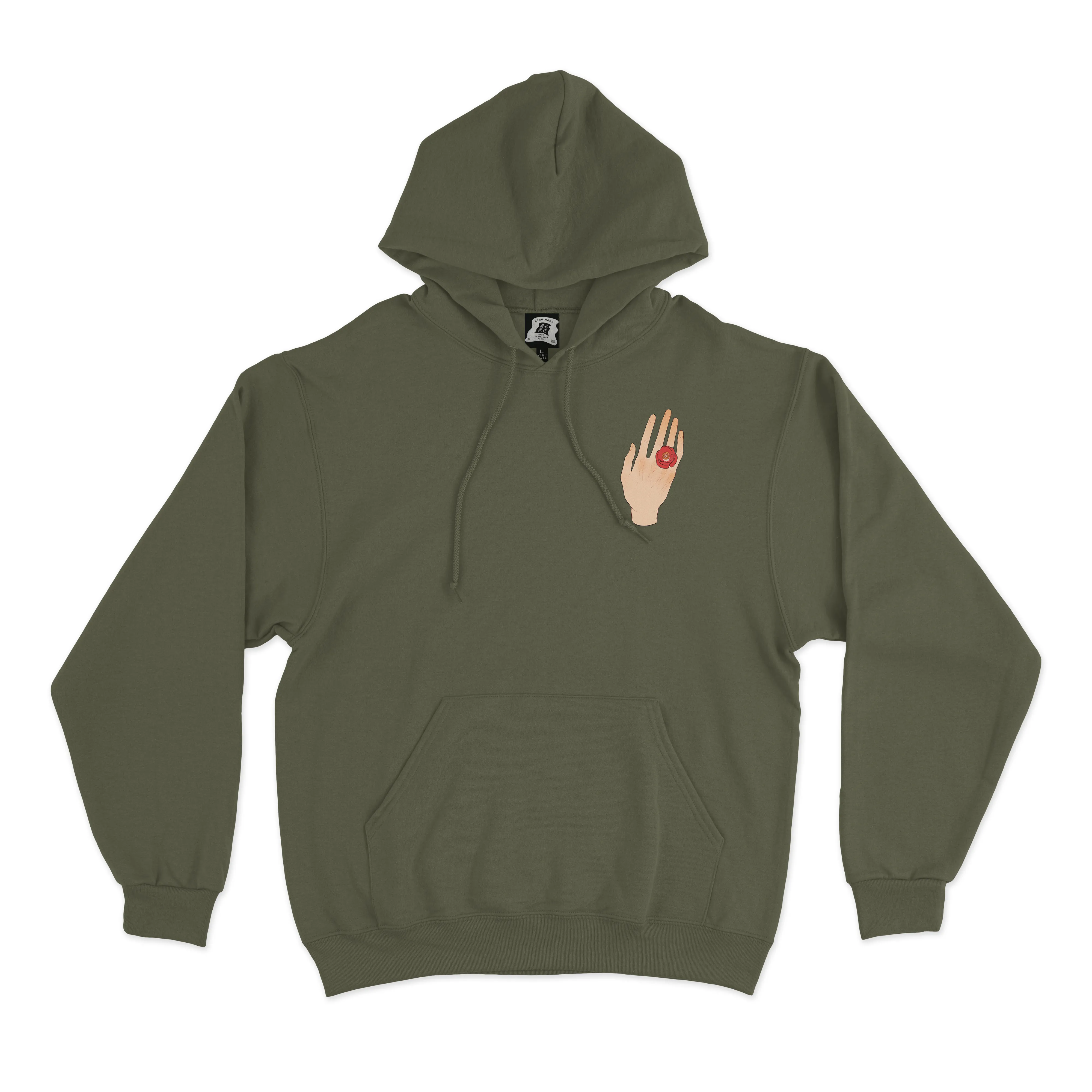 "Camellia" Fleece Hoodie Khaki