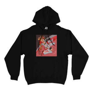 "Chinchilla Icecream" Basic Hoodie Black/Pink