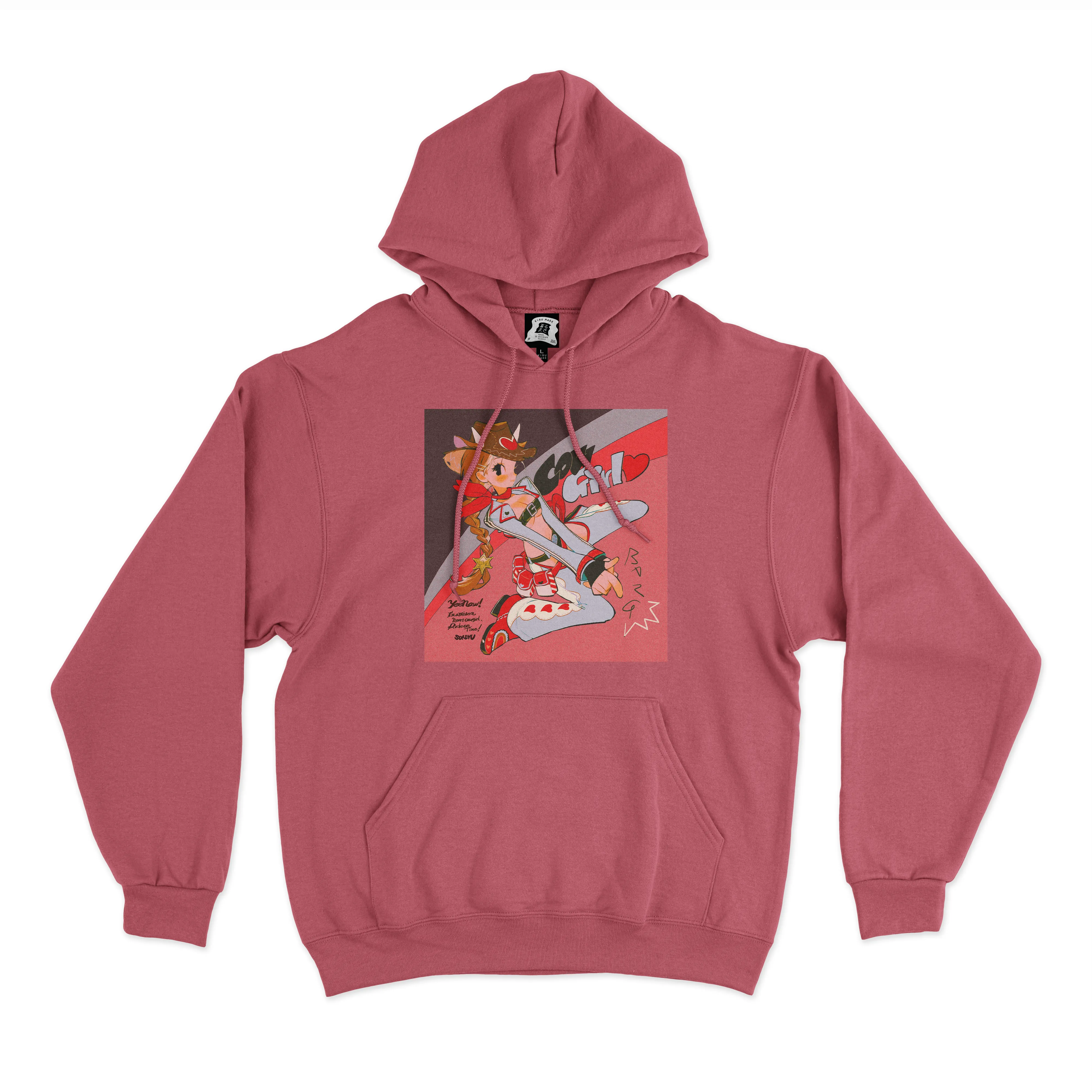"Chinchilla Icecream" Basic Hoodie Black/Pink