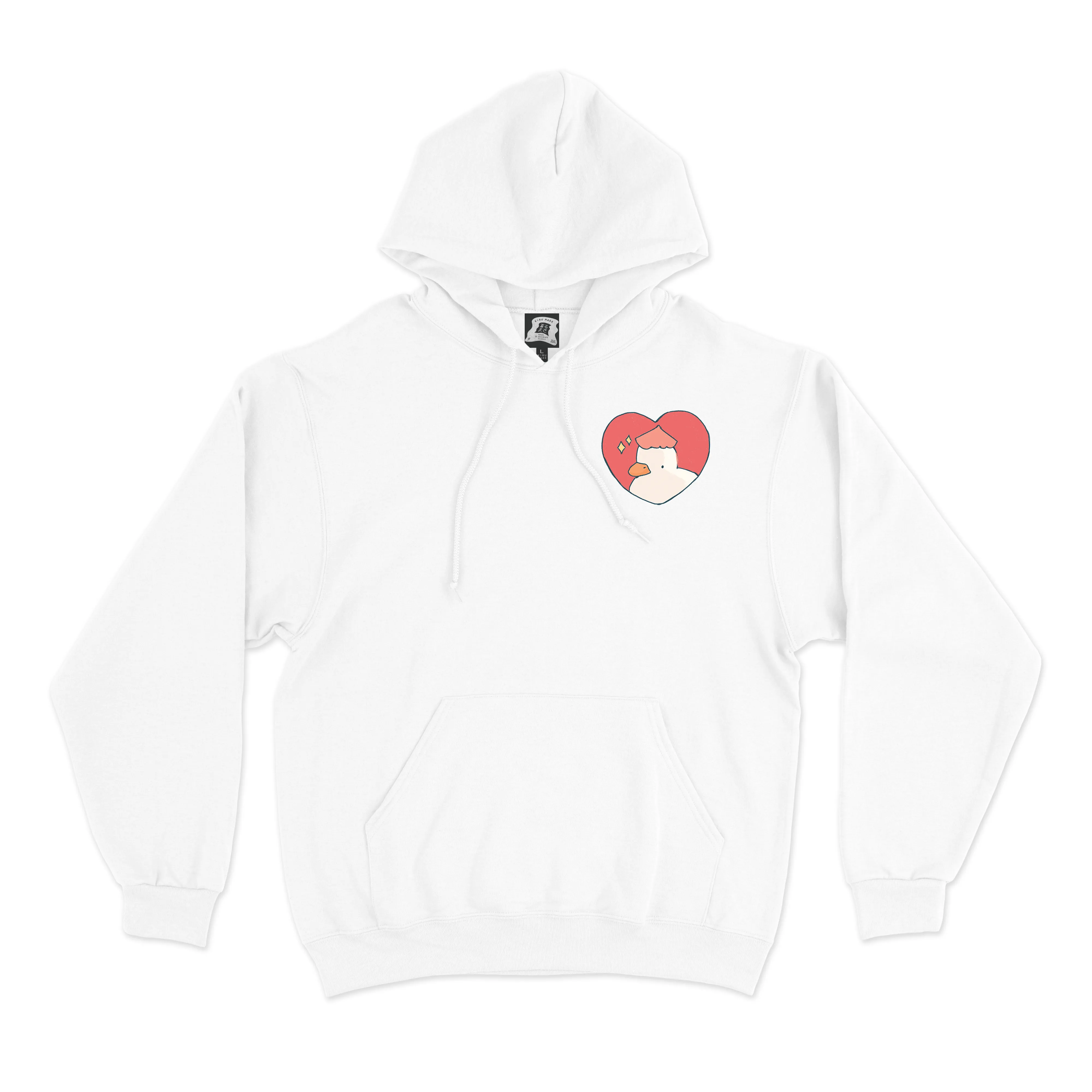 "Commes de Canards" Basic Hoodie White/Black