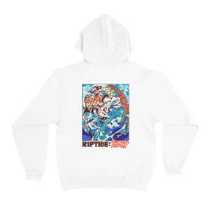 "Cowabunga" Basic Hoodie White
