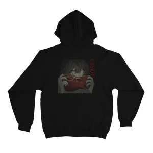 "Crave" Basic Hoodie Black/White