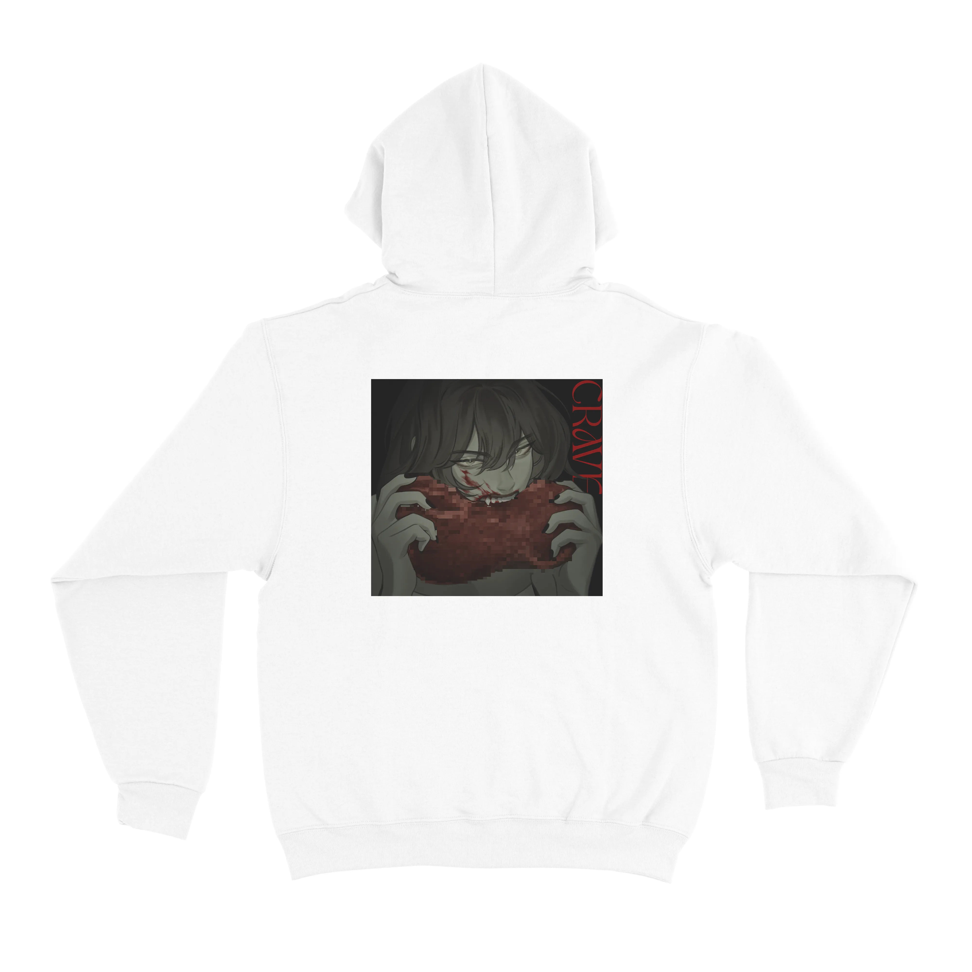 "Crave" Basic Hoodie Black/White