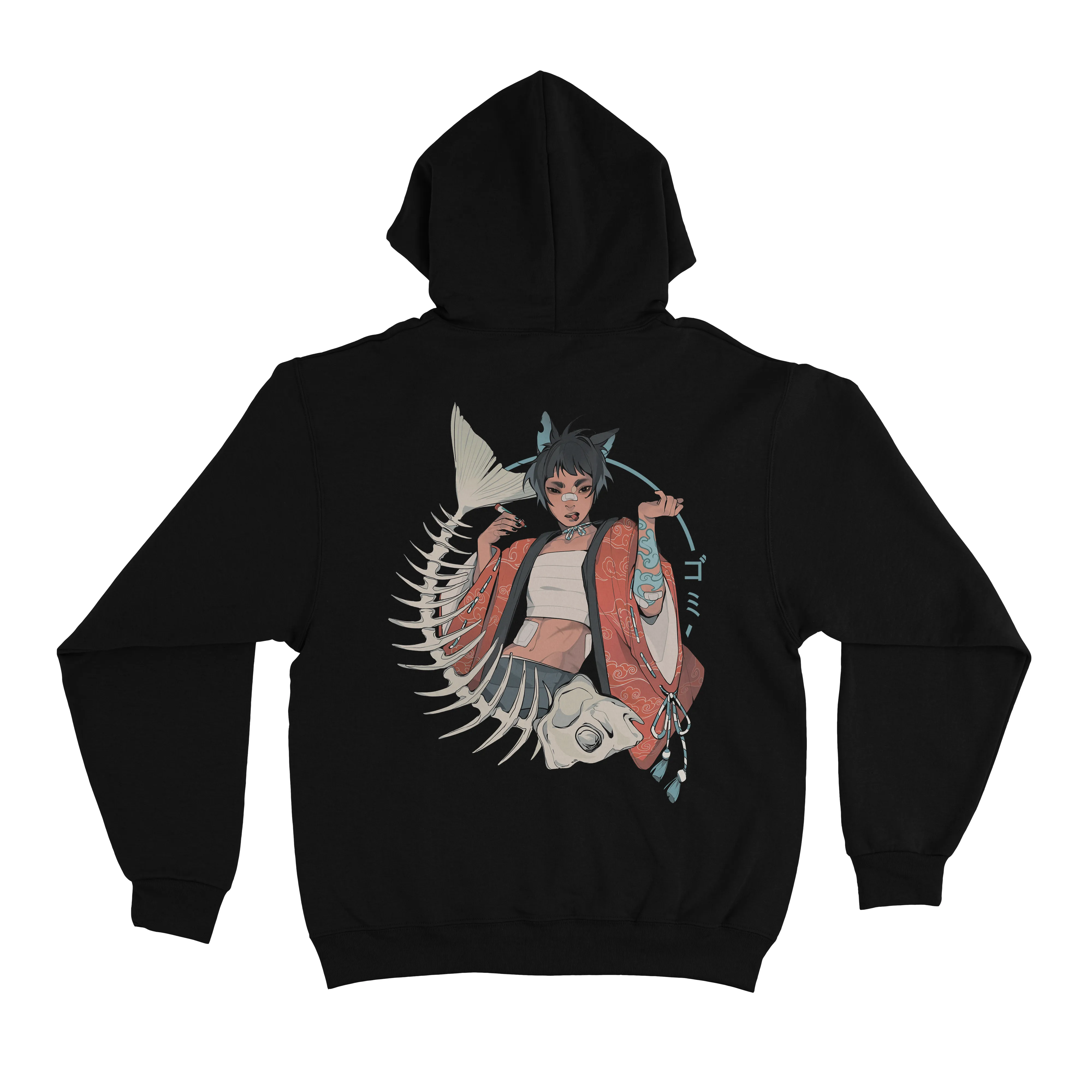 "Dead Cat" Basic Hoodie Black