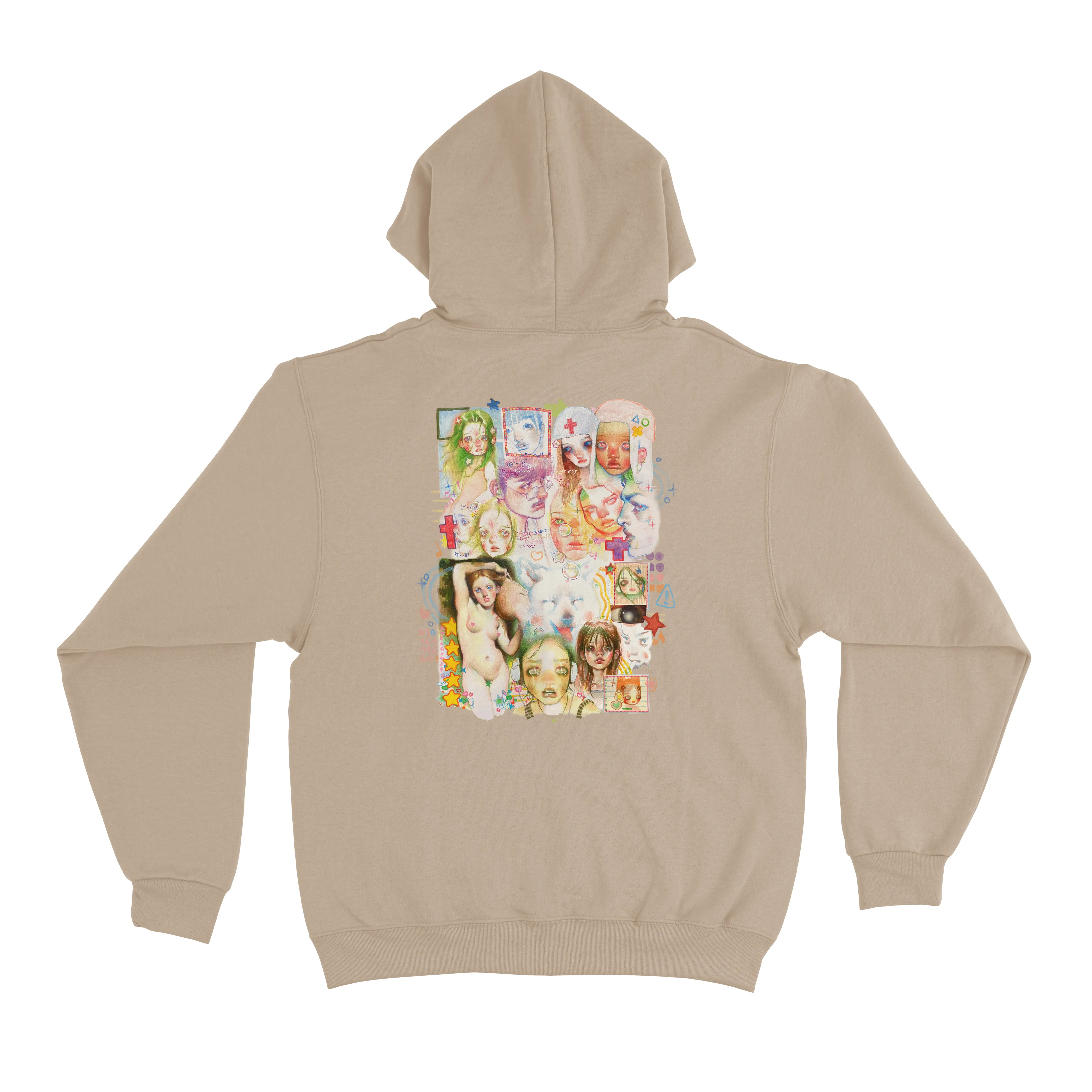 "Everything" Basic Hoodie White/Beige