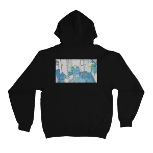 "Flooded" Basic Hoodie White/Black