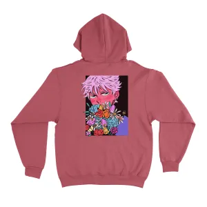 "Flower Bees" Basic Hoodie Pink