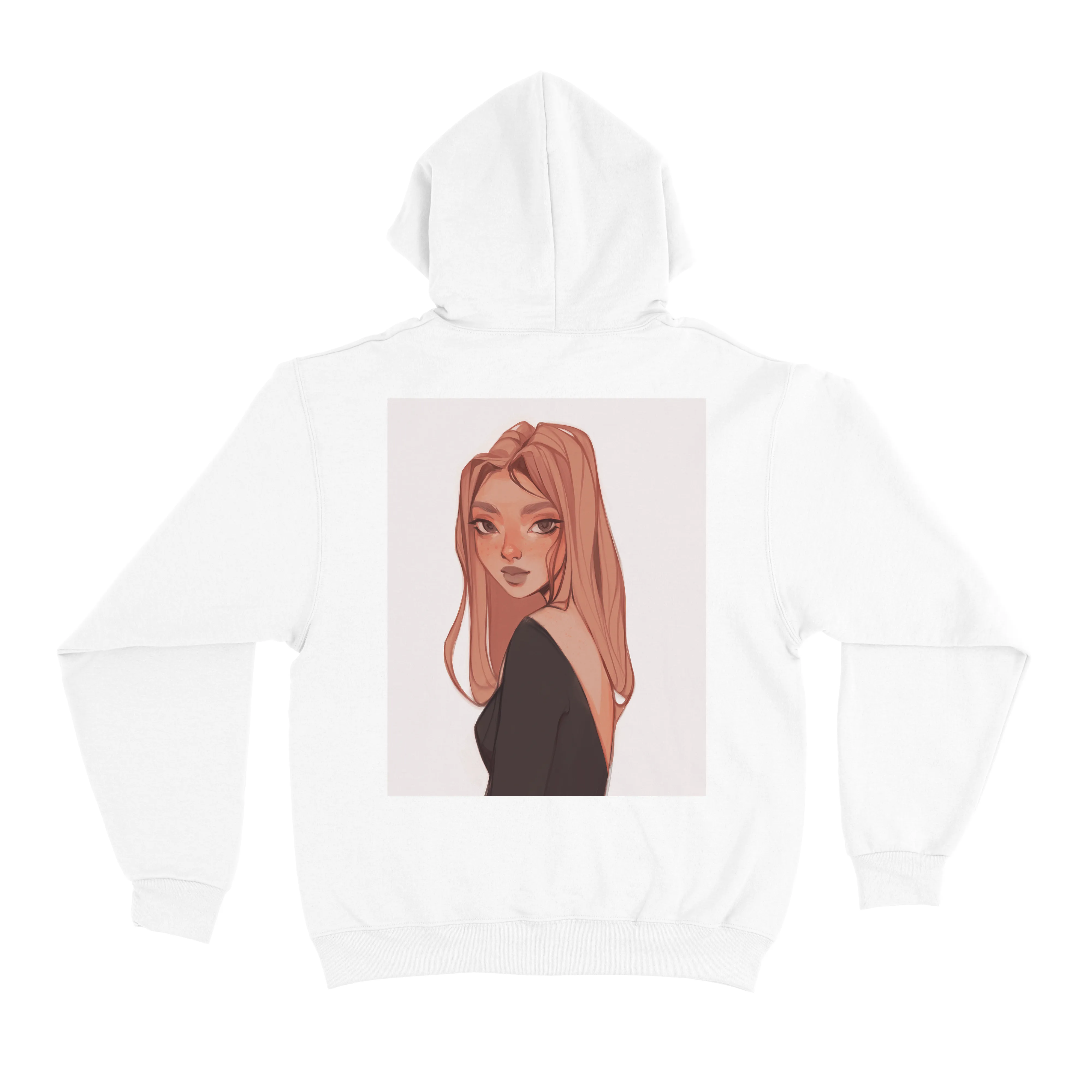 "Her Eyes" Basic Hoodie White