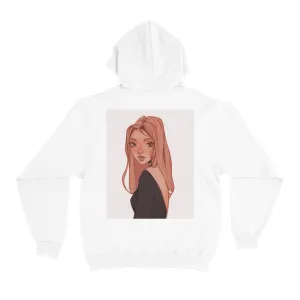 "Her Eyes" Basic Hoodie White