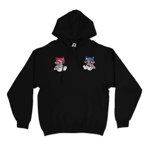 "Hokai Ori Series" Basic Hoodie Black/Pink