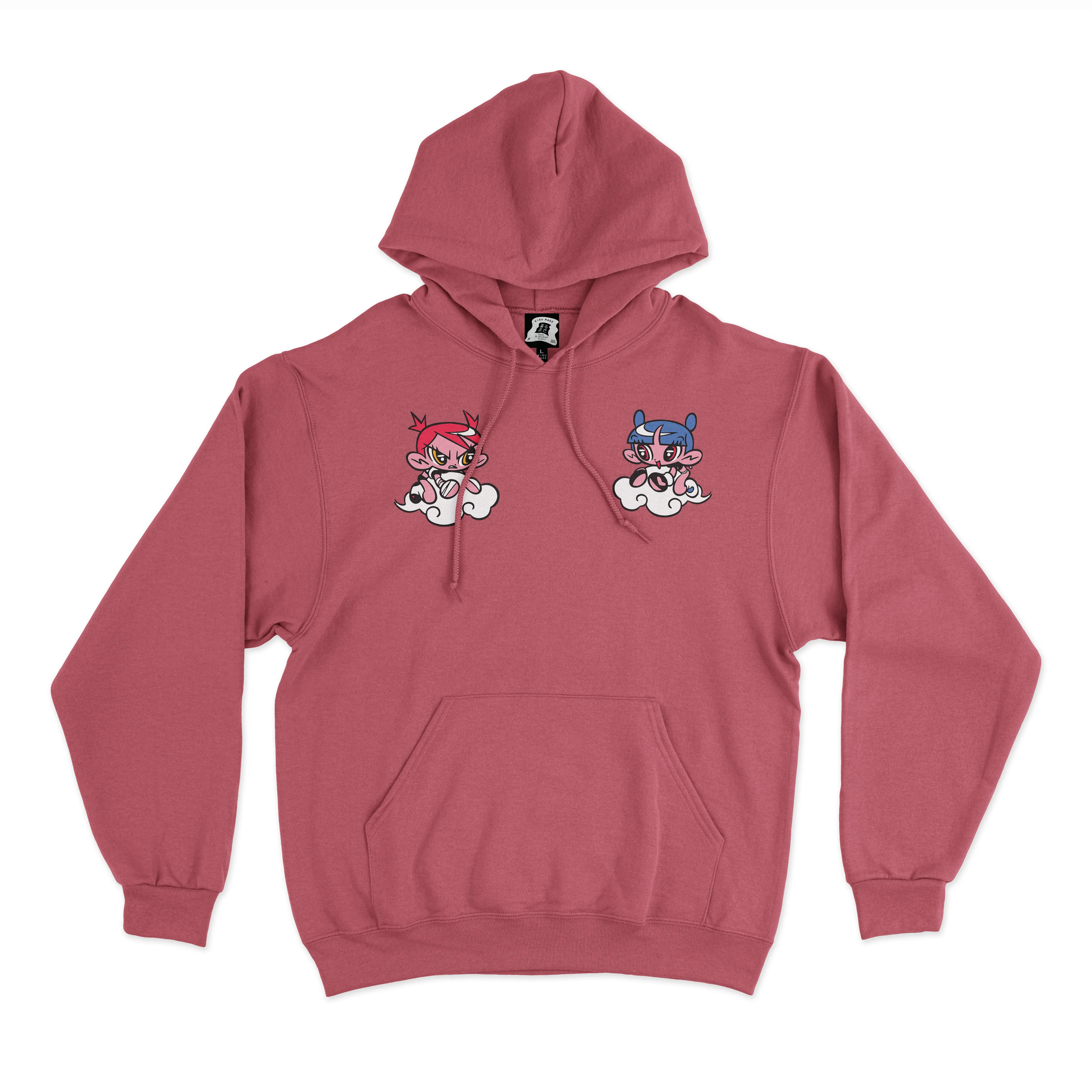 "Hokai Ori Series" Basic Hoodie Black/Pink