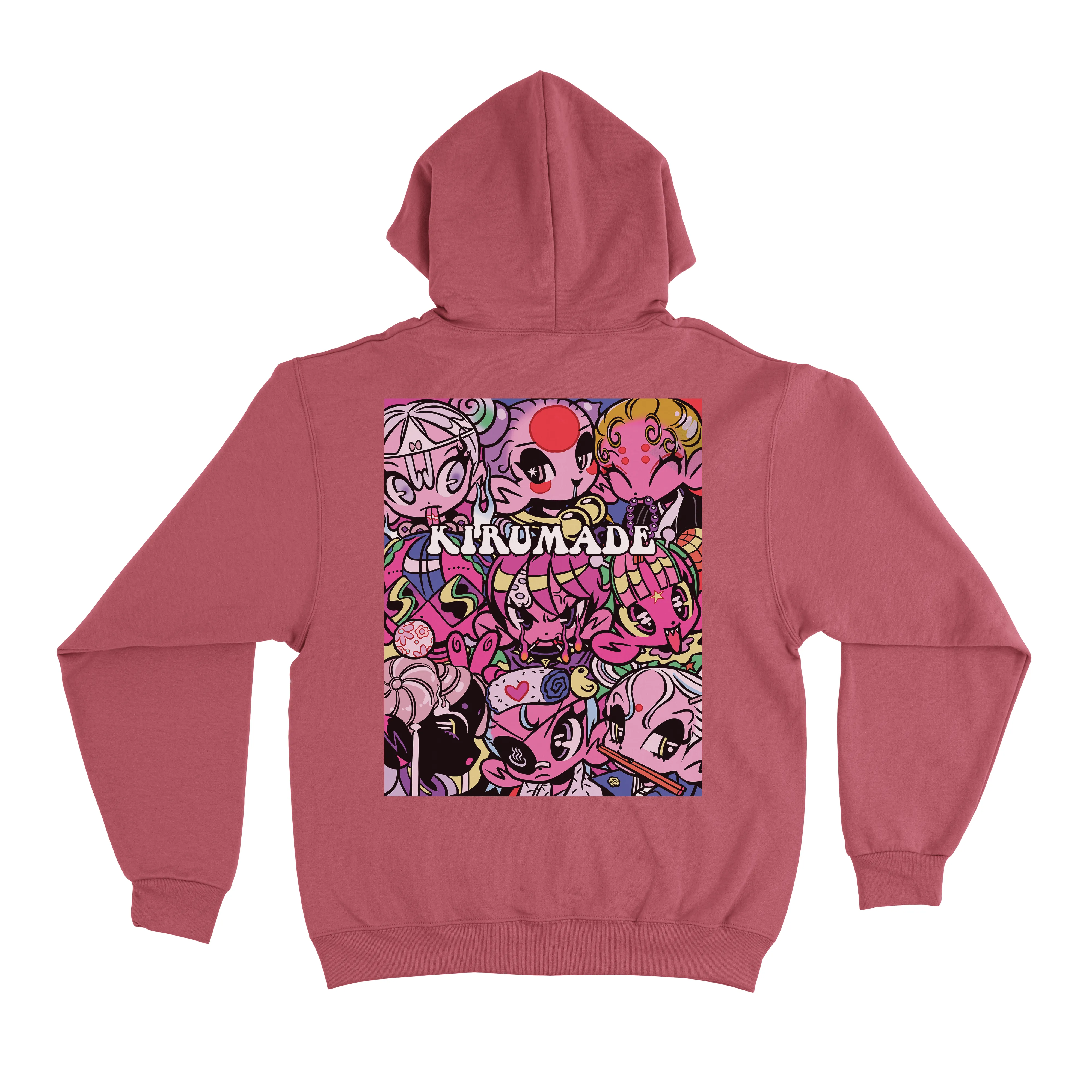 "Hokai Ori Series" Basic Hoodie Black/Pink