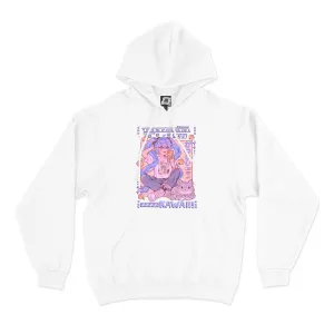 "Kawaii" Basic Hoodie White