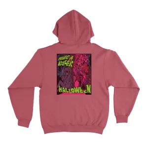 "Killer Halloween" Basic Hoodie Pink