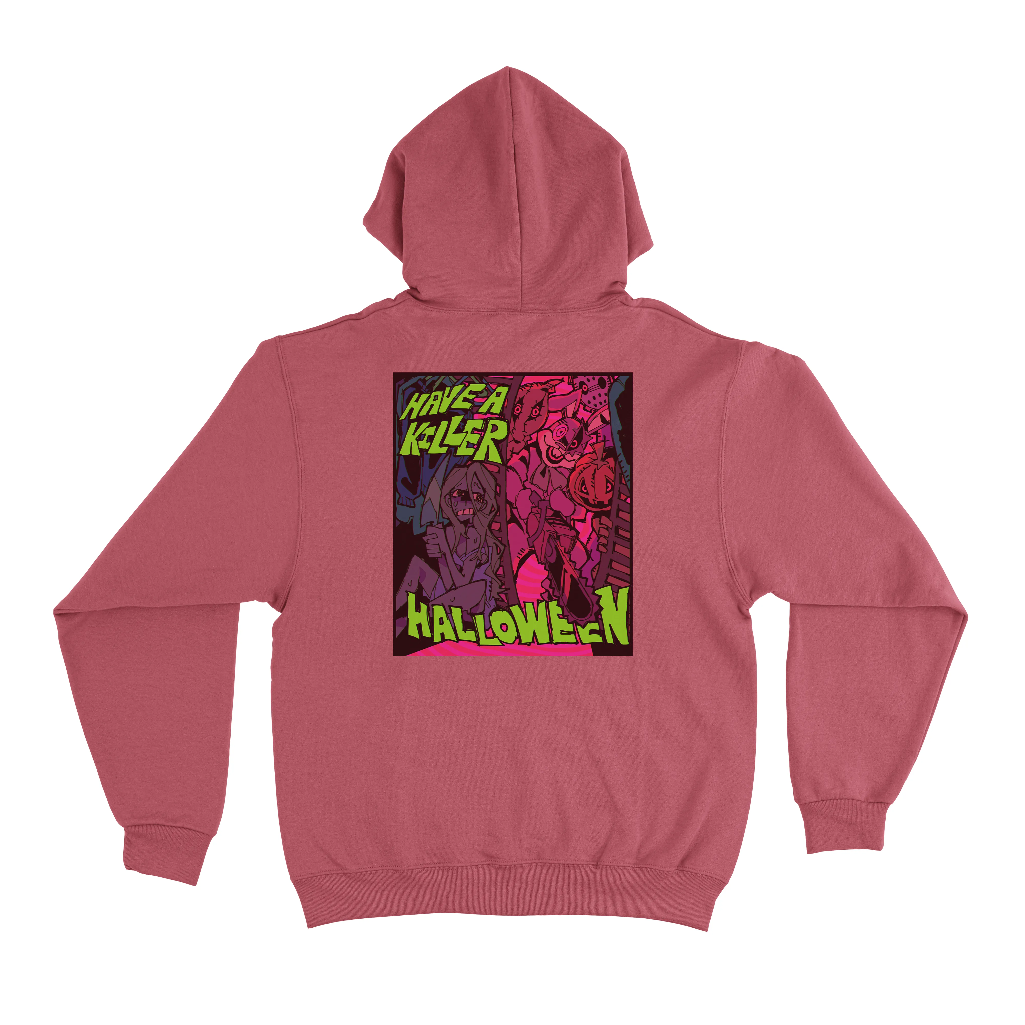 "Killer Halloween" Basic Hoodie Pink