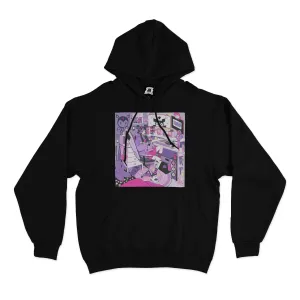 "Lavender Mood" Basic Hoodie Black