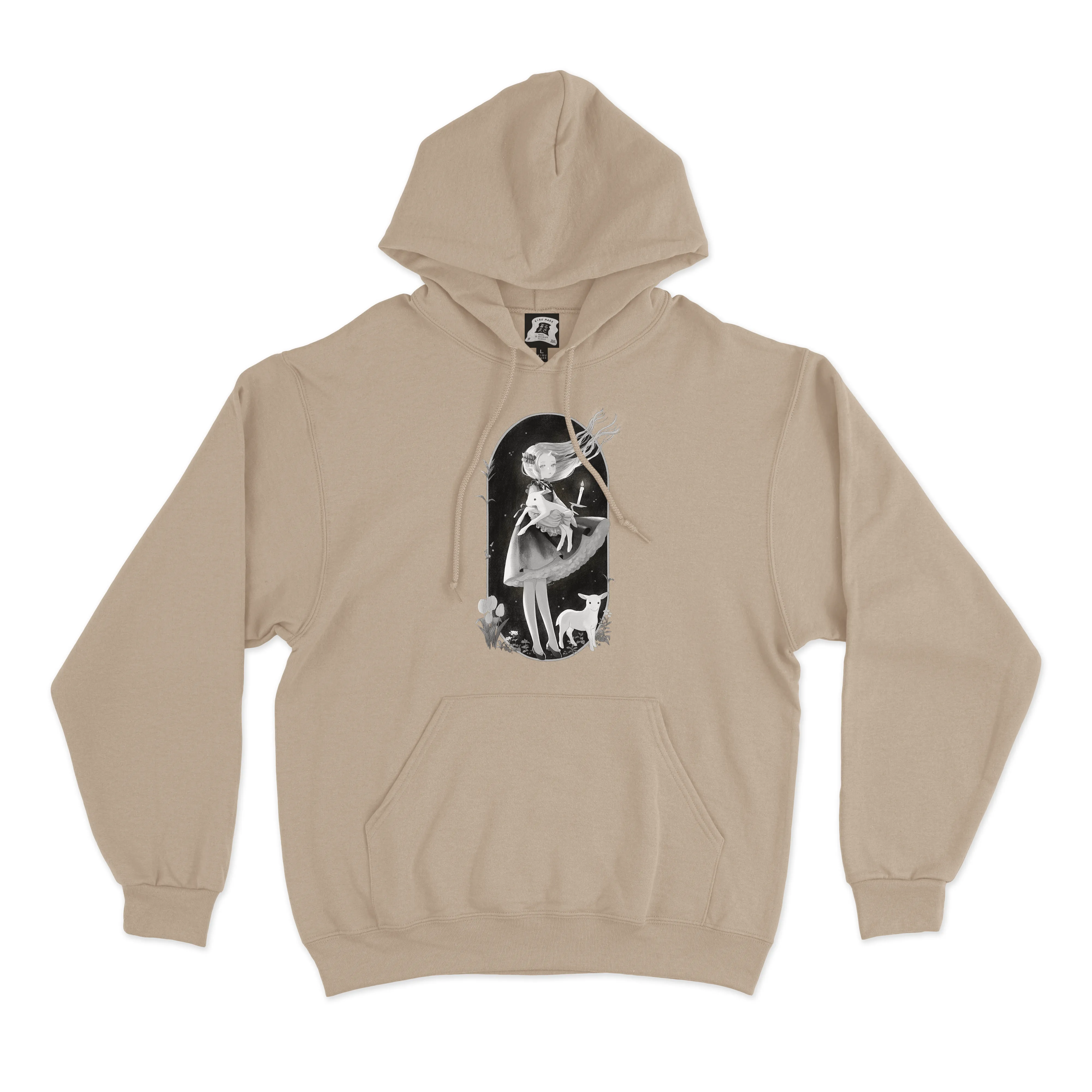 "Little Lamb" Fleece Hoodie Beige