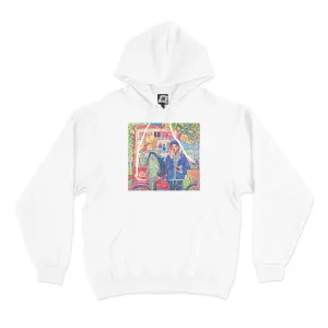 "March" Basic Hoodie White/Black