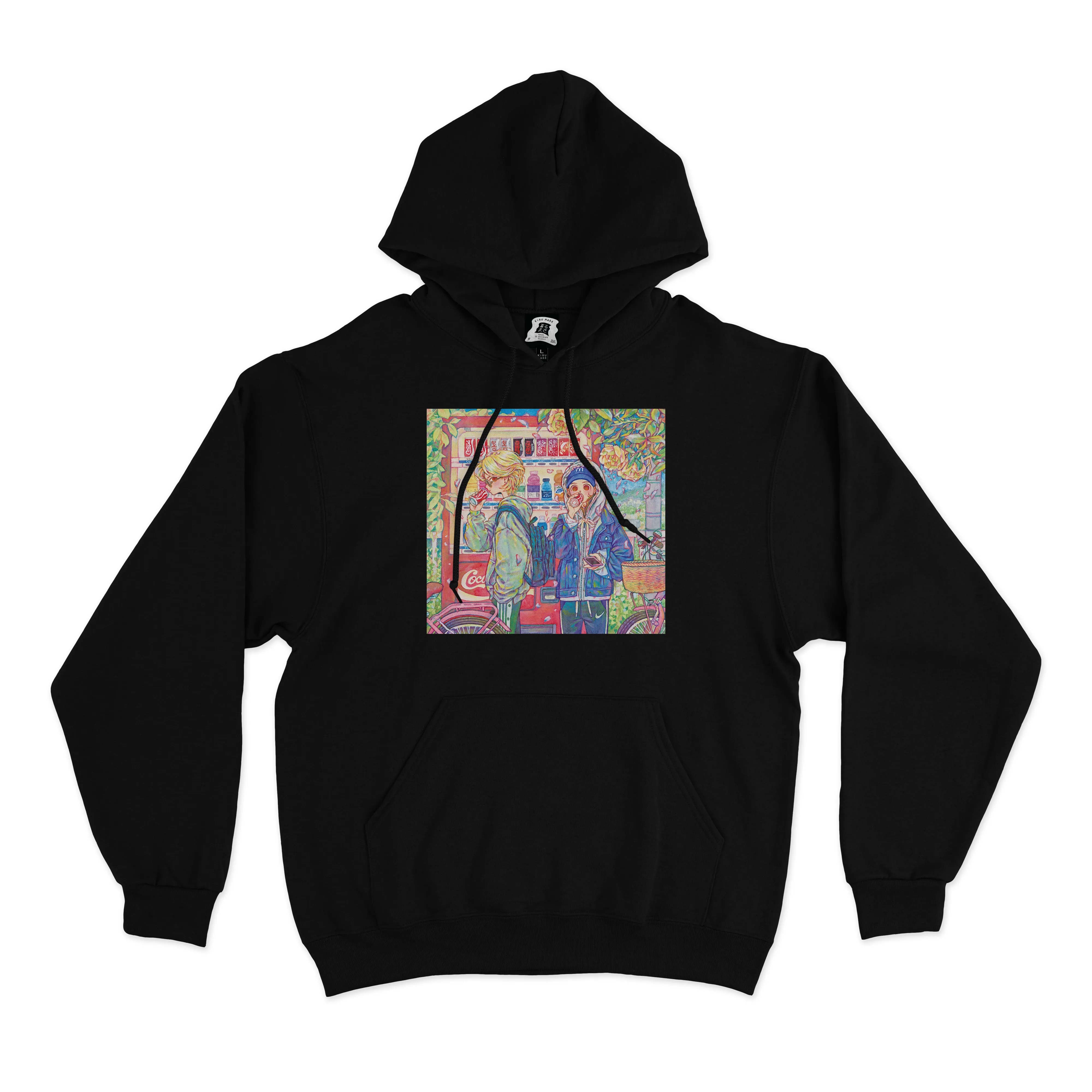 "March" Basic Hoodie White/Black