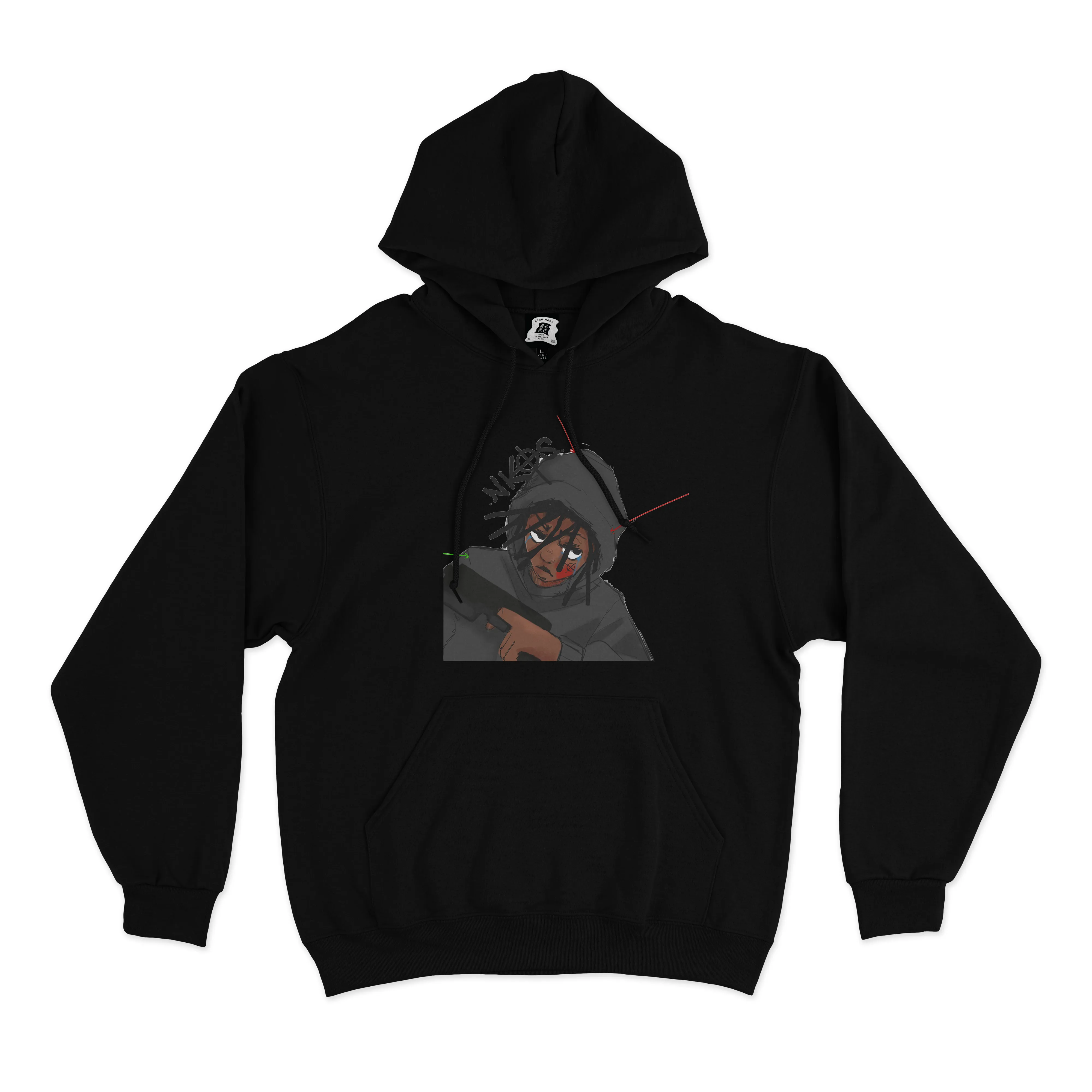 "Me Vs Me " Basic Hoodie Black