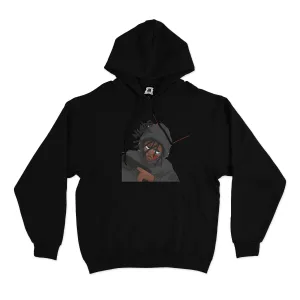 "Me Vs Me " Basic Hoodie Black