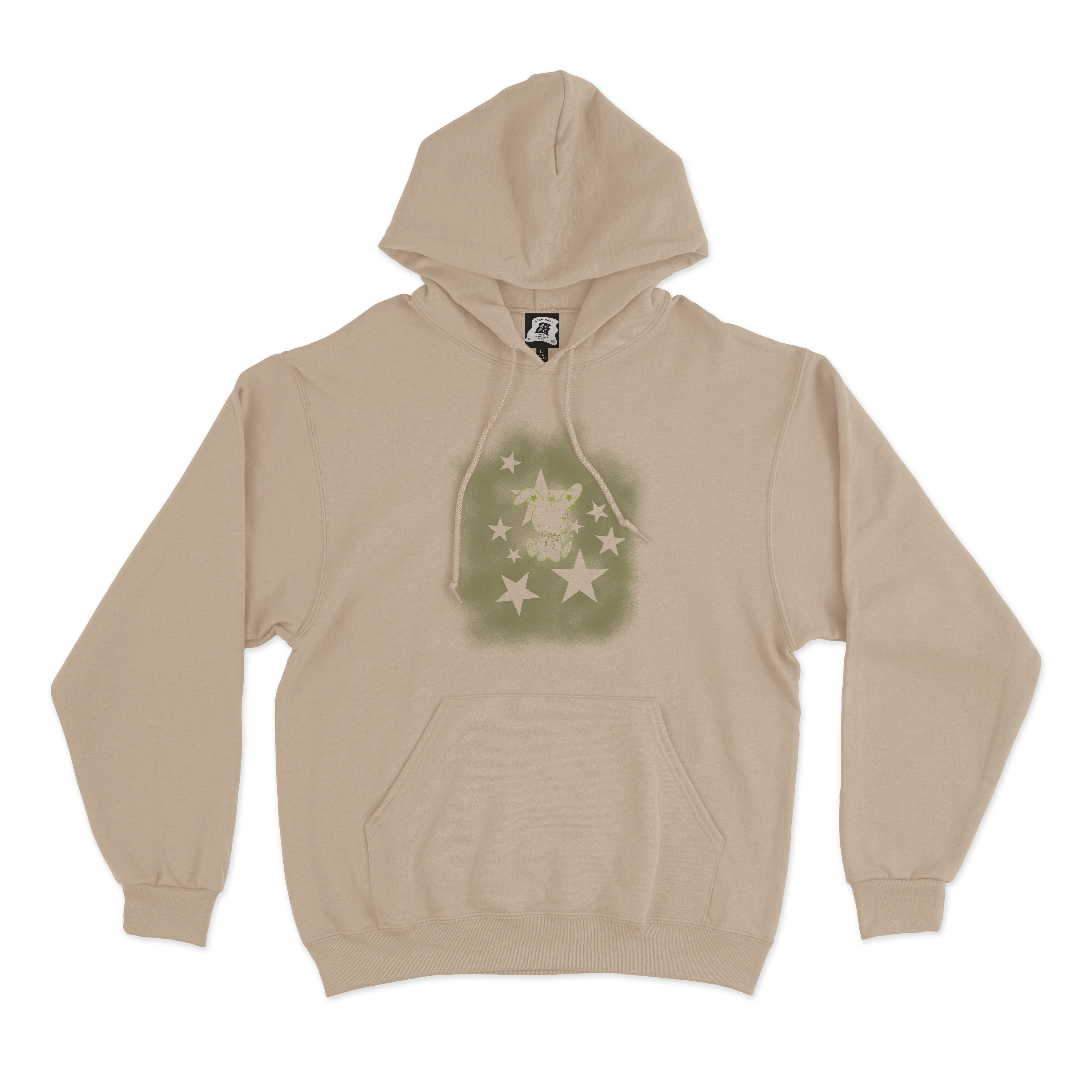 "Moss Bunny" Basic Hoodie Khaki/Black/Beige